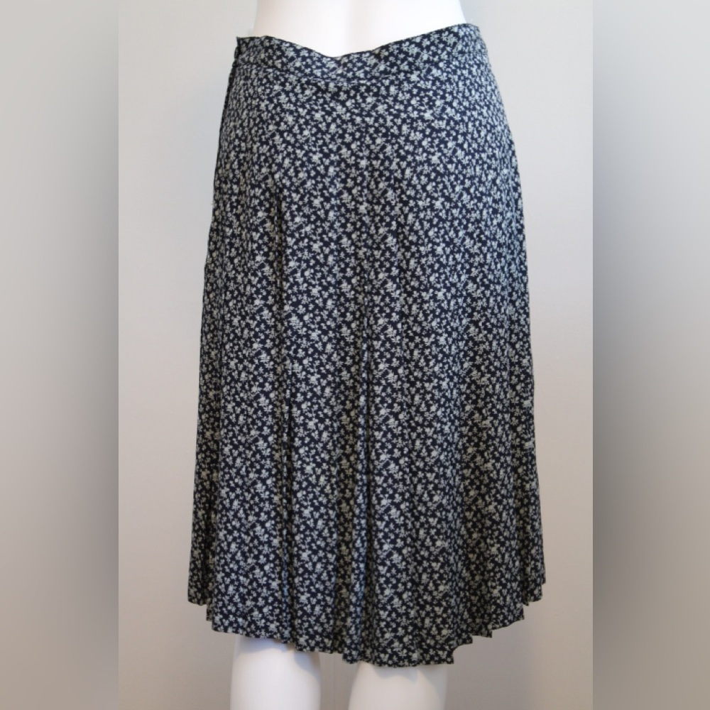 Valentino 80’s Vintage Miss V Silk Ditsy Floral A-Line Women’s Skirt Size 12 - Picture 4 of 8